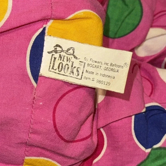 “NEW LOOKS” VTG VHTF Item980129 15” Stuff Animal Toy Elephant Circus Pink/Yellow - Picture 10 of 12